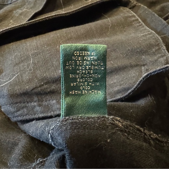 Lauren Ralph Lauren Black Jean Moto Jacket Size XL - Picture 6 of 7